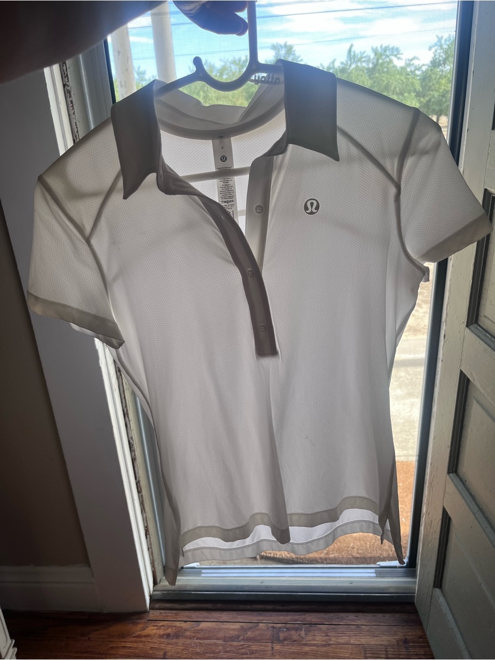 lululemon white polo top